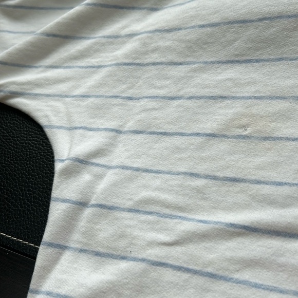 Frank and Eileen Tee Lab Oversized Continuous Sweatshirt White Blue Stripe S - Picture 11 of 13